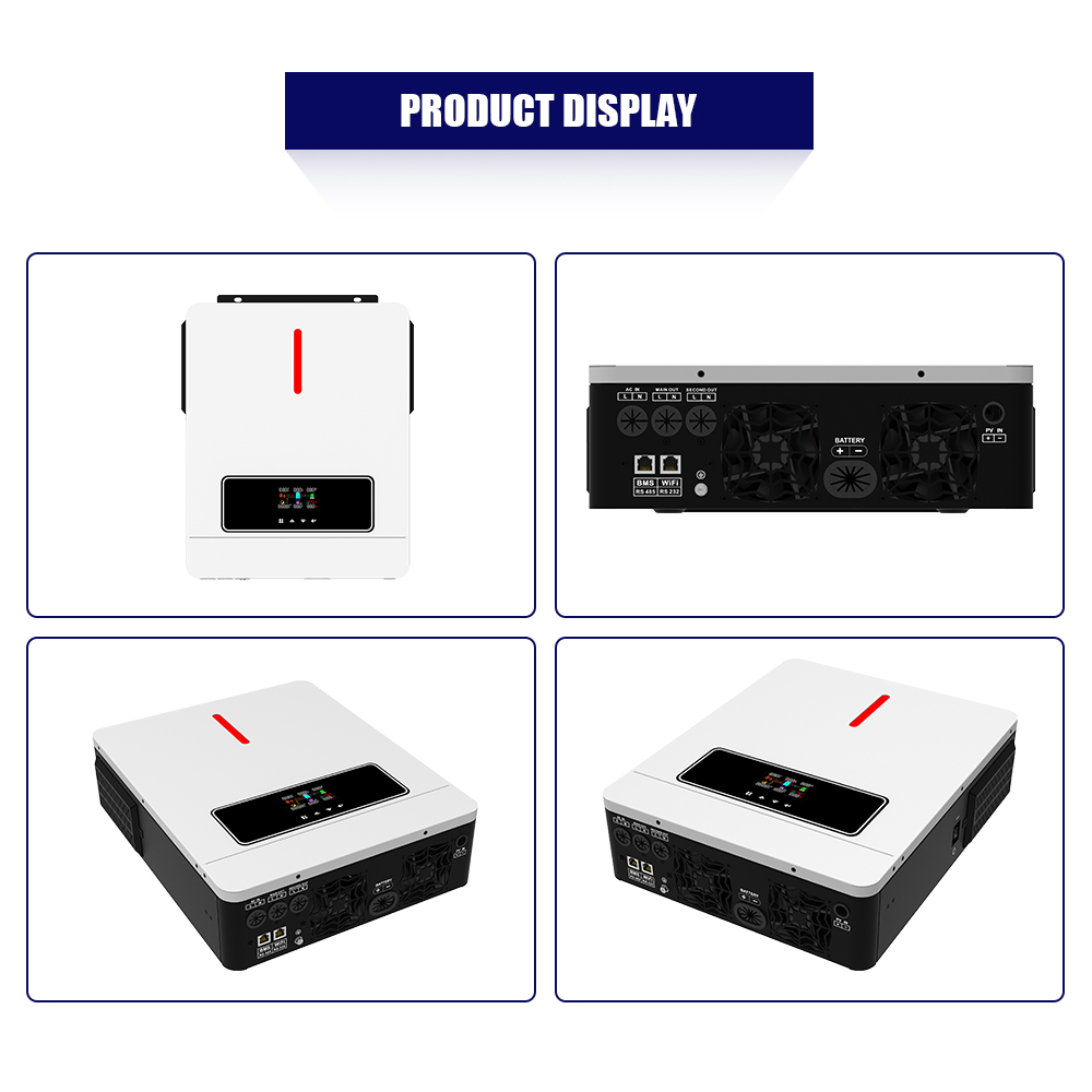  Kidhibiti cha Chaja cha ECO 6.2KW Kuwasha/kuzima Gridi 60~500VDC 120A MPPT Bandari za mawasiliano mbili kwa mawasiliano ya Betri na mawasiliano ya Wifi.