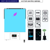 GRID Inayofuata 6.2kw 48V Pure Sine Wave Hybrid Kibadilishaji cha Sola MPPT 90-450V Voltage