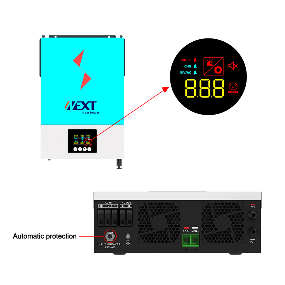 kibadilishaji jua cha NMIV 3.6 na 6.2KW 48V